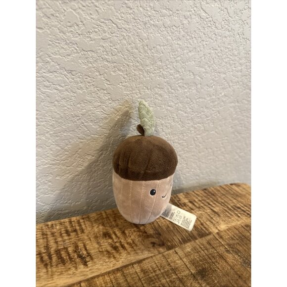 H&M Home Plush Acorn Rattle Baby Toy Stuffie Earthy Soft Infant 6.5” - Picture 3 of 7